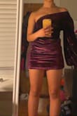 This skirt was much longer than expected. I couldn't get it to fit the way I wanted because I wanted it shorter. Overall it looked a little awkward on me in person. - Kioni G.