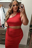 I got this dress for my trip to Hawaii and I also used it for my 30th birthday, it's very sexy, I love the shape, how it hugs my curves, I liked the length, as it has different cuts on the design the length gave it a great balance. 10/10. - Genesis P.