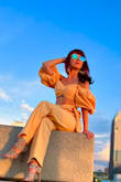 Love everything about this outfit. The color is  beautiful - Sharie I.