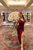 Loved it !! Wore it to a wedding this past weekend and it was perfect. I'm relatively short 5'1 and this was the perfect length. Would 100% recommend for a formal wedding or any formal event !! - Anabel M.