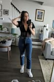 Such a flattering top. I love how flirty this top is. The back and waist is totally shear but the breast portion is thick enough that I don't feel exposed at all. I feel like it accentuates all the right places. - Nicole U.