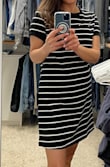 I first bought size S but it was too big and bulky, so I exchanged it for XS. Lulus sent the exchange item pretty much the next day. XS fit perfectly for a small frame. The length is exactly what I wanted, not too short and not too long since I'm only 5'2. Love it and can't wait for spring. - Warima M.