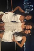I ordered a size L, as I have big boobs! This 2 pc set was perfect & I felt so secure in it! I was able to pull it off without a bra! Dancing in this 2 pc set was fun! Fringe & all! - Marcia P.