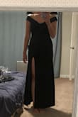 I'm 6' and this was definitely too short; see photo of me in bare feet. I also have more generous hips and the slit stayed open/wide even when standing still (rather than laying kind of closed until you are walking). If I went up a size though, it would be too large around the waist. Bummer because it's a beautiful dress! (Quality not *incredible* but on par for the price.) - Kelly F.