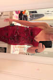 Gorgeous dress. Fits true to size as I ordered a medium and that's always what fits. Straps adjust. Long enough to fit my tall frame. Such a great dress that my picky teen daughter hijacked it for her school formal - Lauren R.