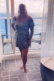 This dress fit perfectly which is often difficult for me as I am a 34DDD bust but have a smaller shoulders. It was a compliment magnet when I wore it on a recent cruise. Really fun dress that sparkles a lot! Very comfortable too though you will want to wear a strapless bra with it. Highly recommend! - Terri H.