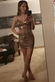 Love this. I wore it to holiday parties and a new year's eve party both with a sweater over it for warmth/modesty and also without the sweater. - Arleigha C.