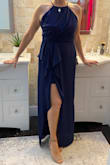 This is a gorgeous dress! I think the quality is even better than in the picture and the overlay skirt runs not quite as sheer as the picture makes it seem. Fits true to size and is incredibly comfortable! - Lisa R.