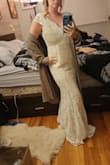 This is a great affordable dress for my elopement.  A tiny bit loose which is the way I like it with a tiny bit or stretch which will be perfect to move around in for my beach wedding. Simply yet elegant. - Katelyn W.
