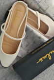 Took a risk to buy shoes online (having size 11-12 I always prefer to try before buying shoes) These were the last pair available in size 11, but looked exactly like the shoes I wanted to wear on my wedding day in April (Dressmaker will not do last alterations in March unless have shoes so the 1 month expected delivery was comfortably within this time frame) Shoes arrived within 3 weeks and fit beautifully = - Suzanne J.