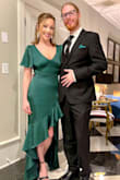 Wore this to a formal winter wedding and got endless compliments! It fit me like a glove and required no alterations, no bra, and best of all--no SPANX! The satin material is the thicker kind that actually does you a favor--it conceals lumps and bumps, rather than thinner silk/satin that highlights every little thing. Be prepared to get the dress steamed or do it yourself as the material will show up wrinkly and those wrinkles are STUBBORN! - Jenny D.
