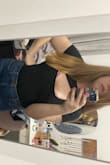Love this body suit! When I snap it, it falls a little lower and my bras tend to peak out a little bit (as pictured) but when I dont snap it, I have no issue with that and the material still keeps the suit tight to the body. - Catheryn H.