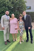 True to size - XS attended a wedding for my nephew. (Family photo)
Guests love my dress. The only thing I have to adjust was the length of the straps. Overall I love it. Highly recommended - Divina A.