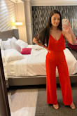 I absolutely am in love with this beautiful jumpsuit! Great fit. Super comfortable. - Mackenzie T.