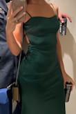 This dress is so flattering. Very good material and beautiful color! - Sharon L.