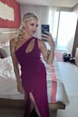 Was hesitant to purchase cause it was final sale and I don't ordinarily wear this kind of neckline but I absolutely loved this dress! A beautiful color of magenta. So many compliments all night. - Emma P.
