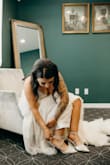 These shoes were the perfect wedding day shoe! They fit true to size! I'm not a heel girl at all, I wore them through my ceremony, and photos then switched to slippers for my dance! I got so many compliments on them! - Angela L.