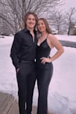 I absolutely loved this jumpsuit. It was perfect for our winter formal and looked stunning. The only issue I had was the straps are not adjustable and one strap was a bit to much longer than the other. Otherwise, it fit great! A little tight in torso. - Nicole F.