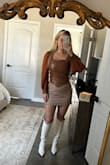Great winter skirt. It was more of a thicker wool feel than I was expecting! Flattering fit, cute colors, good length for my height (5'8) - Hailey B.