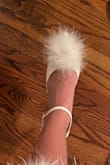 So cute and love the feathers! Usually a 9.5 - 10 for size. Went with 10 and fits great. Only gave a 4 because the buckle on the side was stiff at first - Victoria K.