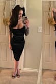 LOVE this dress, a little snug around the knees but who needs to take long strides in this piece anyway = perfect for busty girls! - Laura K.