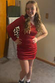 We bought this dress for my daughter to wear to homecoming! We ordered a size small. The fit was true to size. I do wish we would have got the medium for length, however, it would have had to been sized. My daughter felt with the ruching on the side, it made the dress ride up a little. She did wear shorts under it just to be safe! Overall we were very happy with this dress. The color and fabric were lovely. - Kristy T.