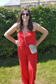 I love this jumpsuit! I feel so good in it! It's a little long, but nothing a hem can fix! - Claire R.