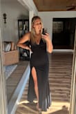 For a wedding! Fits like a glove, slit is high but manageable, the only negative I have is the zipper. It gets stuck going over the seam in middle, whether it's on and off, and both up and down directions. Takes some strength. I thought about returning it but decided to trust it! - Jenn C.