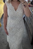 I LOVE this dress! The lace is beautiful and the fit is great! I have trouble finding things that fit due to being small with a bigger chest but this works well! With ordering online, I'm always worried about quality but this feels like a really expensive wedding dress, although it was under $100! - Anna H.