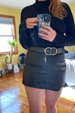 Fits like a glove, and is somehow still flattering and comfortable on my wide hips. Paired it with a belt to tie the look together. Can't wait to wear it out! - Heather B.