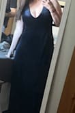 Love this dress. Got a L because I was worried about baby weight. Fits great and is so soft! Love it. - Tori (.