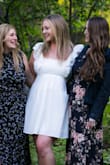 Wore this for the casual cocktail hour the day before my wedding and loved it! I ordered 6 white dress options from Lulus and this was the one I picked. More on the casual side for sure but very flattering! - Samantha H.