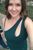 I always have to order an XL because of my bust size. Dress fit perfectly. I couldve taken in the waist a bit, but wasn't necessary. It is long, but with my heels it want an issue. The only problem was the zipper. Right at the bust seam it kept getting stuck. There was a moment when the zipper came apart at that seam and I was slightly panicked. I was able to unzip it and zip it again and it stayed. So just be careful. - Amanda L.