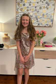 This was perfect for my 6th grade daughter's disco themed dance dress!! Ordered the smallest size available and then had it tailored. She doesn't like anything too short or too tight so this was great. We had about 3" pinned and tailored on the sleeves. She said it wasn't itchy so that was a plus :) - Julliene T.