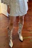 Super comfortable and so cute! Every time I wear them I get compliments. Fits TTS. More comfortable than an actual cowboy boot brand shoe. - Lauren B.