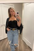 Runs a little small. I got a medium but definitely could have used a large. Overall still super cute - Rachel C.
