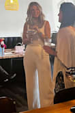 I wore this for my bridal shower and felt so trendy and beautiful. (It's not see through) I got so many compliments! It is long in length so perfect for the tall girls like me that like to wear heels but probably too long to wear with flat shoes. - Heather M.
