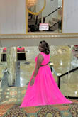 The fit and style was perfect.. love the flow of the dress, if you are a petite girl you will definitely need to cut the bottom. The color is beautiful in person. - Shaneeza P.
