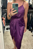 Love this dress! I chose this dress because I love the color, and I was pleasantly surprised how well it fit. This picture is straight out of the bag.. so cute. I'm 5'4 and the length is not overwhelming at all. - Wendy H.