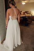 This dress is perfect for my elopement. The bust is a little lose and the inseam shows from the side so I need to wear double sided tape with it on my wedding day. - Ally M.