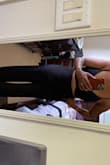 I absolutely love this outfit. The material is nice and thick, it's kind of stretchy too. The zipper was difficult to zip though, I had a really hard time sipping it up. Aside from that it's a jumpsuit you'd want to add to your collection. Very classy and sexy. - Lisa M.