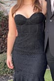 Wore this to a black tie invited wedding and got lots of compliments! definitely accentuates your curves and is on the sexier side, but it felt more me than a ball gown/floor-length dress. Also nice to order a dress that I don't have to get tailored because I'm on the shorter side. The thin straps weren't the most supportive though, so definitely used one of those sticky bras and dress tape to keep the top portion looking good all night long. I usually wear size small on top and size 8/29 pants. if you have a large bust, there's not much fabric/support. - Kelsey R.
