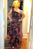 Loved this dress! I ordered this dress before there were any reviews, and was really glad it fit so well. I have a small bust, so I am always concerned about how dresses will fit me, but this one was great! Photo is from [the] initial try-on, straight out of the shipping box. Length was perfect with 3 in heels for me. The material is not that breathable, so it can make you feel a bit sweaty if you're in hot weather, but not a huge issue. Got lots of compliments At the wedding I went to! - Desiree D.