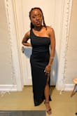 I'm short, so it was a little long, but it fits perfectly! Wore to a banquet! - Paris T.