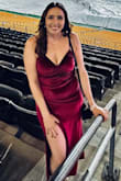 This dress fits in all the right places. Enough coverage to be able to wear a strapless bra but also sexy. It was comfortable to wear all night and washed nicely in a laundry bag on delicate. - Patience C.