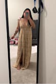 This dress was not great. It was supposed to be dusty pink, as advertised, but ended up being more of a tan. The fit was alright, just not very flattering. However, the material is thick and holds up pretty well. - Marissa K.