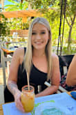The gold on the necklace is so pretty. It can be worn to dress up but I look forward to wearing it with a more casual outfit. Very comfortable too, did not pull or get caught on my hair. - Katie A.