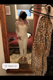 Not a bad jumpsuit, it has a good stretch in the legs but the lace on the arms don't stretch at all and are pretty snug on me. The pants have a liner but with both layers of material it's still V thin so underwear is no go. - Sierra W.