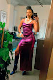 This dress was perfect. The metallic color was the perfect pop to light up my evening! - Renata G.