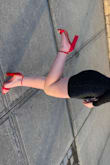 My daughter wore the red satin heels to her snowball dance. So elegant! - Melody H.
